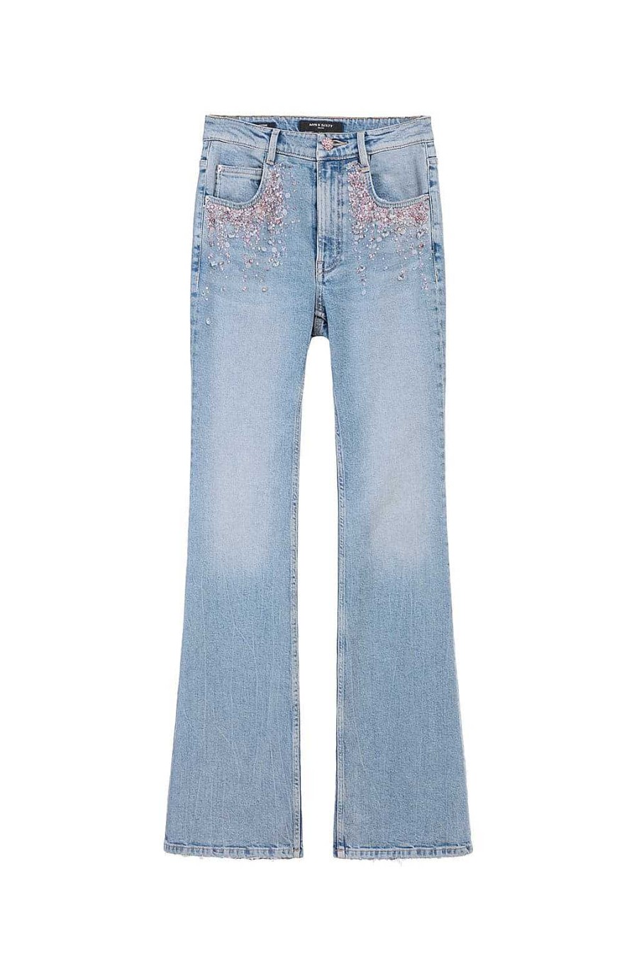 Jeans | Miss Sixty Bootcut-Jeans Mit Paillettenverzierung Hellblau