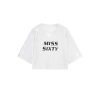 Oberteile | Miss Sixty Lassiges T-Shirt Mit Pailletten Weiss