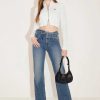 Jeans | Miss Sixty Bootcut-Jeans Im Cargo-Stil Mit Abnehmbarem Gurtel Mittelblau