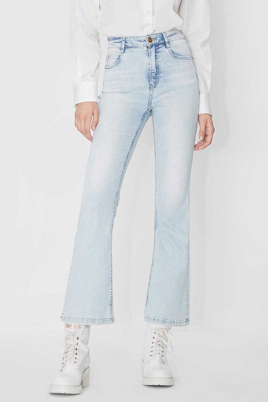 Jeans | Miss Sixty Coole Schlagjeans Mit Acid-Waschung Hellblau