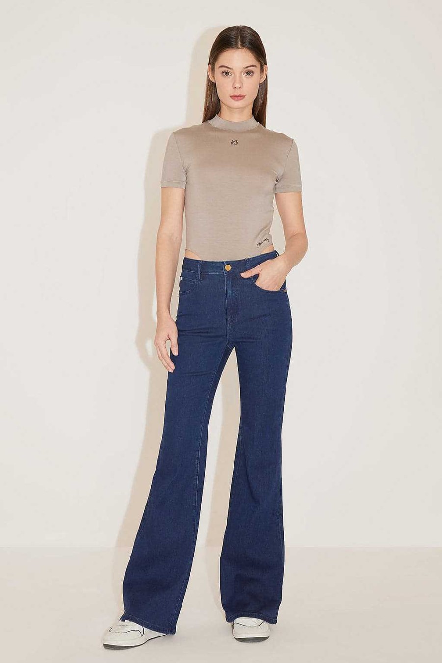 Jeans | Miss Sixty Bootcut-Jeans In Acid-Waschung Dunkelblau