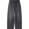 Jeans | Miss Sixty Vintage Schwarze Und Graue Hose Mit Weitem Bein Schwarzer Nebel