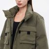 Jacken Und Oberbekleidung | Miss Sixty Warme Cargo-Daunenjacke Aus Der Angel Collection In Armeegrun