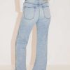 Jeans | Miss Sixty Gerade Geschnittene Jeans Mit Geteiltem Saum Hellblau