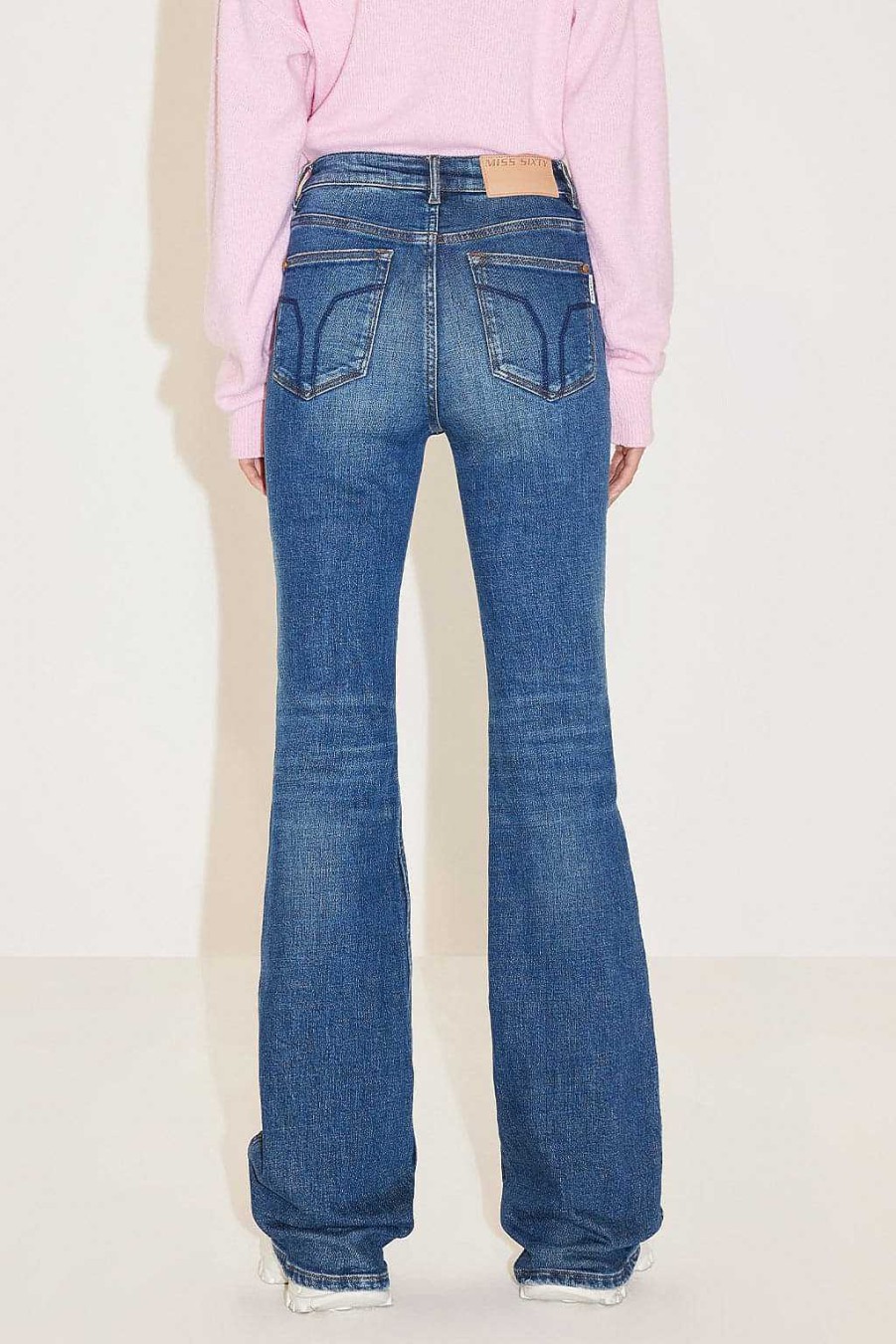 Jeans | Miss Sixty Vintage E Slim-Fit-Schlagjeans Dunkelblau