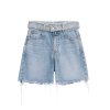 Kurze Hose | Miss Sixty Vintage Zerrissene Jeansshorts Hellblau