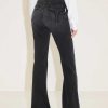 Jeans | Miss Sixty Vintage Schwarz-Graue Schlitz-Schlagjeans Schwarzer Nebel