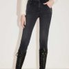 Jeans | Miss Sixty Vintage Schwarze Und Graue Rohrenjeans Schwarzer Nebel