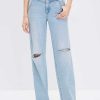 Jeans | Miss Sixty Denim-Jeans Aus Seidenmischung Mit V-Formigem Bund Mittelblau