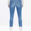 Jeans | Miss Sixty Vintage Blaue Low-Rise-Reisverschluss-Jeans Mittelblau